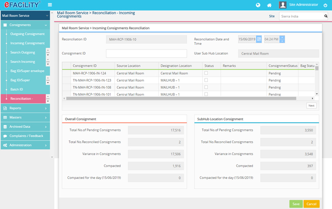 Mail Room Management Software